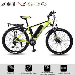 YXYBABA Bike YXYBABA Mountain Bike Electric for Adult 360W Aluminum Alloy Ebike Bicycle Removable Detachable Lithium Ion Battery Smart Ebike Mens, 13AH 80 Km, Green