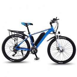 YZT QUEEN Electric Mountain Bike YZT QUEEN Electric Bikes, Adult Magnesium Alloy Bicycle All-Terrain Off-Road Vehicle 27 Speed, 26 Inch 36V 350W Mobile Lithium Ion Battery Mountain Bike, Blue, 36V8AH