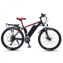 YZT QUEEN Electric Mountain Bike YZT QUEEN Electric Bikes, Adult Magnesium Alloy Bicycle All-Terrain Off-Road Vehicle 27 Speed, 26 Inch 36V 350W Mobile Lithium Ion Battery Mountain Bike, Red, 36V13AH