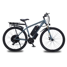 YZT QUEENS Electric Mountain Bike YZT QUEENS Electric Bike Adult 29 Inch 21 Speed Aluminum Alloy Ebike1000W Motor Detachable 48V 13Ah Lithium Battery Electric Mountain Bike, Gray