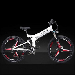 AA-folding electric bicycle Electric Mountain Bike ZDDOZXC KB26 21 Speed Folding Electric Bicycle, 48V 10.4Ah Lithium Battery, 350W 26 Inch Mountain Bike, 5 Level Pedal Assist, Suspension Fork