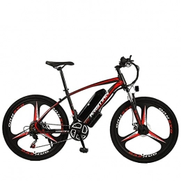 ZGZFEIYU Mountain Bike, 26-inch/27.5-inch Electric Bicycle, 21-speed Two-wheel Mountain Bike with 36 V Lithium Battery-Six couteau rond noir rouge||26 pouces 36V350W8AH