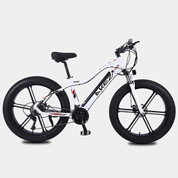 ZHXH Electric Mountain Bike ZHXH Factory Outlet 26 Inch 27 Speed Electric Snow Bike Beach Fat Tire Aluminum Alloy Electric Bicycle 10Ah Lithium Battery Ebike, 04