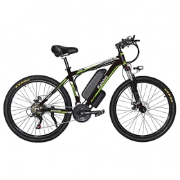 ZISITA Electric Mountain Bike ZISITA Electric Bicycle Ebike Adults BikeBicycles All Terrain 26" 48V 350W 10.4Ah Removable Lithium-Ion Battery Mountain Ebike, Green