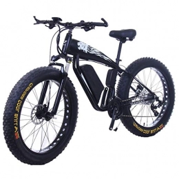 ZJGZDCP Bike ZJGZDCP 26 Inch Fat Tire Electric Bike 48V 400W Snow Electric Bicycle 27 Speed Mountain Electric Bikes Lithium Battery Disc Brake (Color : 10Ah, Size : Black)