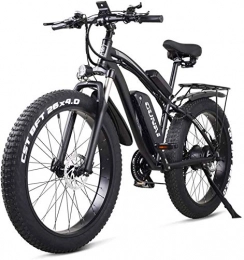 ZJZ Bike ZJZ Bikes, Adult Electric Off-Road Bikes Fat Bike 26 4.0 Tire E-Bike 1000w 48V Electric Mountain Bike with Rear Seat and Removable Lithium Battery