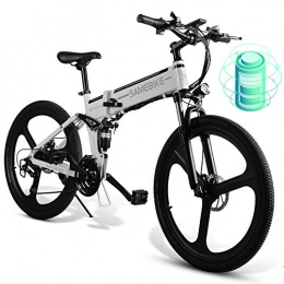 ZLI Bike ZLI 26'' Electric Mountain Bike, Folding E-bike Super Lightweight with Removable Large Capacity Lithium-Ion Battery (48 V 500W)