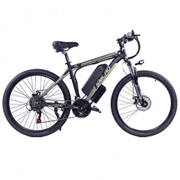 ZLQ Electric Mountain Bike ZLQ Electric Bike 26 Inch Wheel Aluminum Alloy 350W 48V 15AH Lithium Battery Mountain Cycling Bicycle, Shimano 21-Speed LED Lights Adult, A