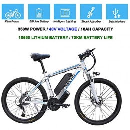 ZLZNX Electric Mountain Bike ZLZNX Electric Bicycles for Adults, 360W Aluminum Alloy Ebike Bicycle Removable 48V / 10Ah Lithium-Ion Battery Mountain Bike / Commute Ebike, E