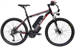 ZMHVOL Electric Mountain Bike ZMHVOL Ebikes, 26'' Electric Mountain Bike Brushless Gear Motor Large Capacity (48V 350W 10Ah) 35 Miles Range and Dual Disc Brakes Alloy Electric Bicycle ZDWN (Color : Black Red)