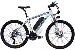 ZMHVOL Bike ZMHVOL Ebikes, 26'' Electric Mountain Bike Brushless Gear Motor Large Capacity (48V 350W 10Ah) 35 Miles Range And Dual Disc Brakes Alloy Electric Bicycle ZDWN (Color : White Blue)