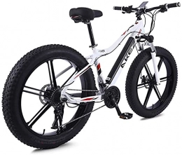 ZMHVOL Electric Mountain Bike ZMHVOL Ebikes, Electric Bicycle 26'' Bike Mountain for Adult with Large Capacity Lithium-Ion Battery 36V 350W 10Ah Battery Capacity And Three Working Modes ZDWN (Color : White)