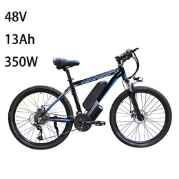 ZXL Electric Mountain Bike ZXL 26" Electric Bycicles for Men, Ip54 Waterproof Adult Electric Mountain Bike, with Removable 48V 13Ah Lithium-ion Battery for Adults, 21 Speed Shifter Electric Bike, Black blue