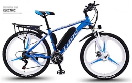 ZXL Bike ZXL Electric Mountain Bike Magnesium Alloy 27 Speed 26 inch Electric Bicycle Lec LCD Screen 36V 350W Brushless Motor 8 / 10 / 13A Removable Lithium Ion Battery Suitable for All Terrain, Blue, 10A-65Km