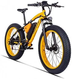 ZYQ Electric Mountain Bike 26 Inch 500W 48V 17AH with Removable Large Capacity Battery Lithium Disc E-Bikes Electric Bicycle 21 Speed Gear And Three Working Modes,Gold