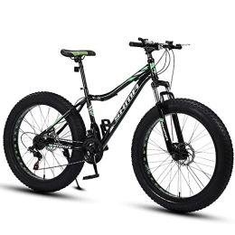  Fat Tyre Mountain Bike 24 / 26-inch Mountain Bike, 4.0 Inch Thick Wheel Mountain Bikes, Adult Fat Tire Mountain Trail Bike, 7 / 21 / 24 / 27 / 30 Speed Bicycle With High Carbon Steel Frame Double Disc Brake