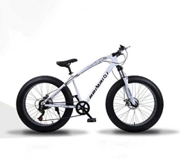 Aoyo Fat Tyre Mountain Bike 24 Inch Fat Tire Hardtail Mountain Bike, Adult Mountain Bicycle, Dual Suspension Frame And Suspension Fork All Terrain Mountain Bicycle, (Color : White spoke, Size : 24 speed)