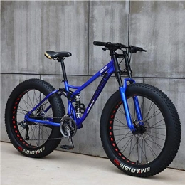 WYX Fat Tyre Mountain Bike 24 Speeds Disc Brakes Mountain Bikes, 24 / 26 Inch Fat Tire Snow Bicycle Oil Spring Fork Sports Cycling Bicycle Men And Women Cycling Students, e, 26"× 24speed