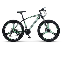 TAURU Fat Tyre Mountain Bike 24“ Thick Wheel Mountain Bike, 24 Speed Bicycle, Adult Fat Tire Mountain Trail Bike, Fat Tyre, High-carbon Steel Frame Dual Full Suspension Dual Disc Brake (Black green1)