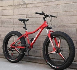 Aoyo Fat Tyre Mountain Bike 24Speed Mountain Bikes, 26Inch Fat Tire Road Bike, Dual Suspension Frame And Suspension Fork All Terrain Men's Mountain Bicycle Adult, (Color : Red 2, Size : 21Speed)