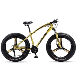  Fat Tyre Mountain Bike 26 * 4.0 Inch Thick Wheel Mountain Bikes, Adult Fat Tire Mountain Trail Bike, 7 / 21 / 24 / 27 / 30 Speed Bicycle, High-carbon Steel Frame, Dual Full Suspension Dual Disc Brake Bicycle
