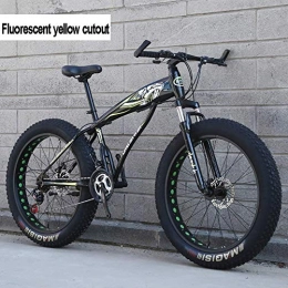 BWJL Fat Tyre Mountain Bike 26 Inch Mountain Bikes for Adult Boys Girls, 27 Speed Fat Tire All Terrain MTB Trail Bike, Dual Suspension Bicycle High-Carbon Steel Frame Trail Bicycle, 008