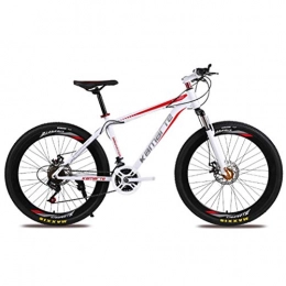 DOS Fat Tyre Mountain Bike 26 Inches Mountain Bike 21 Speed Wheels Dual Suspension Bicycle Disc Brakes Carbon Steel Frame, Red