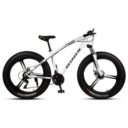 NOLOGO Fat Tyre Mountain Bike 26 Inches Teens Mountain Bikes, 21 / 24 / 27 / 30-Speed Fat Tire Bicycle, High-carbon Steel Frame Hardtail Mountain Bike With Dual Disc Brake, 3 Spoke (Color : 27 speed)