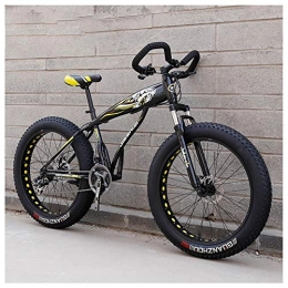 ACDRX Bike 26inch 21-Speed Mountain Bikes, Dual Disc Brake Hardtail Mountain Bike, Mens Women Adult All Terrain Mountain Bike, Adjustable Seat & Handlebar, black yellow