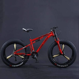 SHJR Bike 26Inch Fat Tire Mountain Bike, Double Disc Brake Snow Offroad Bicycle, All Terrain Damping Beach Bikes, 4.0 Wide Magnesium Alloy Wheels, A, 21 speed