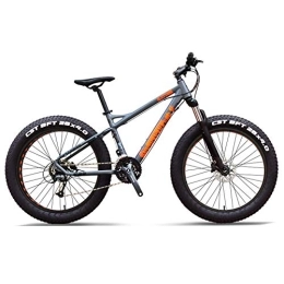 DJYD Fat Tyre Mountain Bike 27-Speed Mountain Bikes, Professional 26 Inch Adult Fat Tire Hardtail Mountain Bike, Aluminum Frame Front Suspension All Terrain Bicycle, E FDWFN