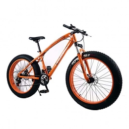 LYRWISHJD Fat Tyre Mountain Bike 4.0 Fat Tire Mountain Bike Mountain Trail Bike Bold Fork Dual Disc Brakes Mountain Bicycle Adjustable Seat Thickened Seat Cushion Safe And Comfortable Riding ( Size : 26 inch , 速度 Speed : 24 Speed )