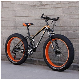 ACDRX Fat Tyre Mountain Bike ACDRX Mountain Bike, 26 Inch 7 / 21 / 24 / 27 Speed Bike, Men Women Student Variable Speed Bike, Fat Tire Mens Mountain Bike, Full Suspension Double Disc Brake Bicycles, 26 inches 21 speeds