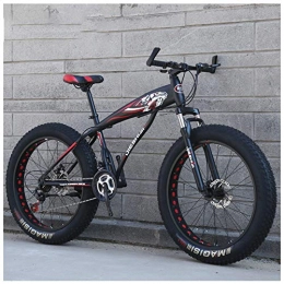 ACDRX Bike ACDRX Mountain Bikes, 26 Inch Fat Tire Hardtail Mountain Bike, Dual Suspension Frame and Suspension Fork All Terrain Mountain Bike, 21 Speed, sub black