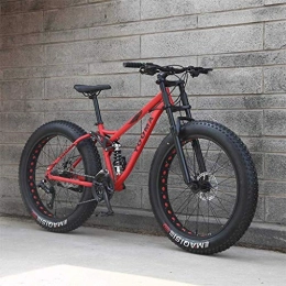 Ceiling Pendant Fat Tyre Mountain Bike Adult-bcycles BMX Men's Mountain Bikes, 26Inch Fat Tire Hardtail Snowmobile, Dual Suspension Frame And Suspension Fork All Terrain Mountain Bicycle Adult (Color : Red, Size : 27Speed)
