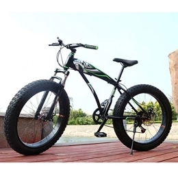 RNNTK Fat Tyre Mountain Bike Adult Fat Bike Anti-slip Outroad Racing Cycling, RNNTK High Carbon Steel Frame BMX All Terrain Mountain Bicycle, Double Disc Brakes A Variety Of Colors C -24 Speed -26 Inches