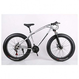 ACDRX Fat Tyre Mountain Bike Adult Mountain Bikes, Frame Fat Tire Front Suspension Mountain Bicycle, High-Carbon Steel Frame, All Terrain Mountain Bike, 26 Inch 7 / 21 / 24 / 27 Speed, 26 inches 7 speeds