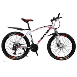 AI-QX Fat Tyre Mountain Bike AI-QX 26 Inch Mountain Bike, Foldable, 21-Speed Shimano, Front And Rear Mechanical Disc Brakes, Suitable for Boys And Girls (BMX), Red