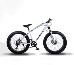 Aoyo Fat Tyre Mountain Bike All Terrain Mountain Bicycle, 26 Inch Fat Tire Hardtail Mountain Bike, Dual Suspension Frame And Suspension Fork, Men's And Women Adult, (Color : White spoke, Size : 21 speed)