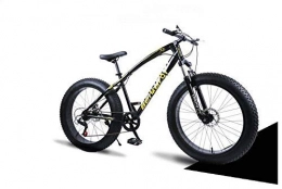 Alqn Bike ALQN Mountain Bikes, Dual Disc Brake Fat Tire Cruiser Bike, High-Carbon Steel Frame, Adjustable Seat Bicycle, Black, 26 inch 27 Speed