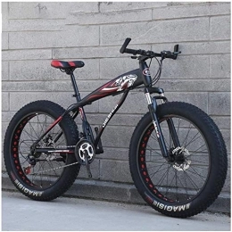 Aoyo Fat Tyre Mountain Bike Aoyo Mountain Bike, 26 Inch, 21 Speed, Bicycles, Fat Tire, Hardtail, MTB, Bike, All Terrain, Dual Suspension Frame, Suspension Fork, (Color : Sub Black)