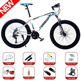 ATGTAOS Adult Mountain Bikes, Mountain Trail Bike, Bicycles Mountain Bicycle, 26 Inch 21 Speed, High Carbon Steel Full Suspension Frame Shock-Absorbing Front Fork Mechanical Double Disc Brake,Blue