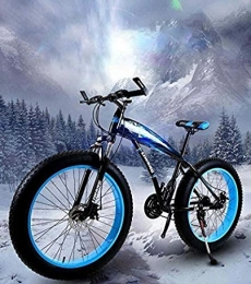 baozge Fat Tyre Mountain Bike baozge Mountain Bike Bicycle for Adults Men Women Fat Tire MBT Bike Hardtail High-Carbon Steel Frame And Shock-Absorbing Front Fork Dual Disc Brake-A_24 inch 7 speed