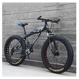 BCX Bike BCX Adult Mountain Bikes, Boys Girls Fat Tire Mountain Trail Bike, Dual Disc Brake Hardtail Mountain Bike, High-Carbon Steel Frame, Bicycle, Blue E, 26 inch 21 Speed, Blue C, 26 Inch 27 Speed