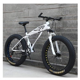 BCX Bike BCX Adult Mountain Bikes, Boys Girls Fat Tire Mountain Trail Bike, Dual Disc Brake Hardtail Mountain Bike, High-Carbon Steel Frame, Bicycle, Blue E, 26 inch 21 Speed, White C, 26 Inch 24 Speed