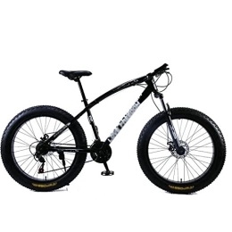  Fat Tyre Mountain Bike Bicycles for Adults Mountain Bike Fat Tire Bikes Shock Absorbers Bicycle Snow Bike (Color : Black)