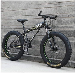 CDFC Fat Tyre Mountain Bike CDFC Adult Mountain Bikes, Boys Girls Fat Tire Mountain Trail Bike, Dual Disc Brake Hardtail Mountain Bike, High-Carbon Steel Frame, Bicycle 26Inch Wheel, D, 27 Speed