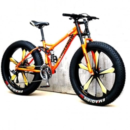 CHICAI Fat Tyre Mountain Bike CHICAI 26 Inch Mountain Cross Country High Carbon Steel Beach Snow Fat Bike Super Wide Tire Sports Bike 21-30 Speed Low Speed Racing Student Bike (Size : 27-speed)
