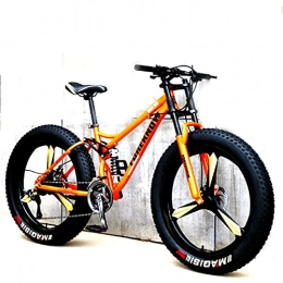 CHICAI Fat Tyre Mountain Bike CHICAI Beach Snow Fat Bike Adult 26-inch Mountain Cross-country High-carbon Steel Ultra-wide Tire Sports Bike 21-30 speed Low-speed Racing Student Bike (Size : 27-speed)