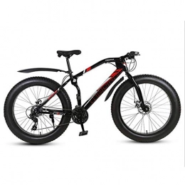 CHJ Bike CHJ Adult Mountain Bike / 26 Inch Big Fat Tire Snow Bike, 21-Speed Double Disc Brake Hard Tail Bike, Comfortable and Safe, Young Men And Women Off-Road Racing, D